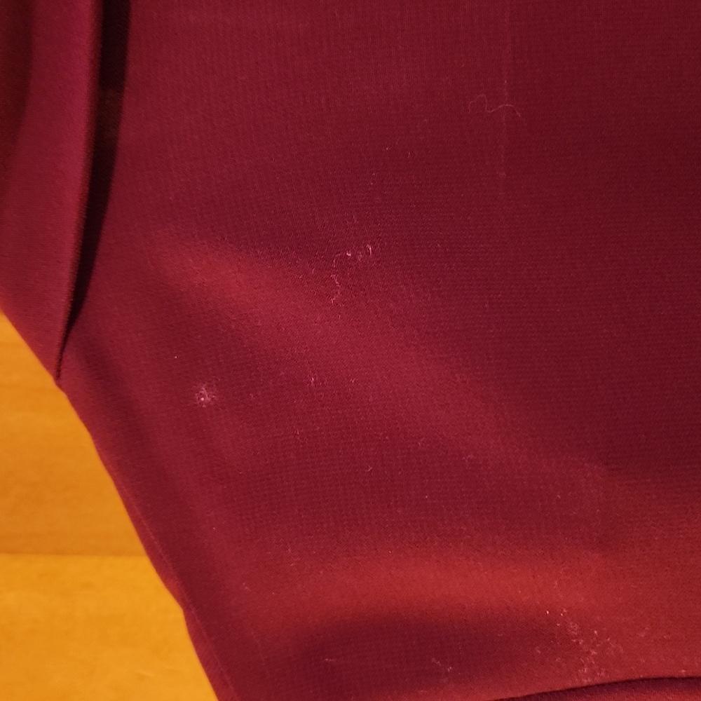 Laura Scott Burgundy Women's Blouse with Tie Detail - Picture 7 of 7